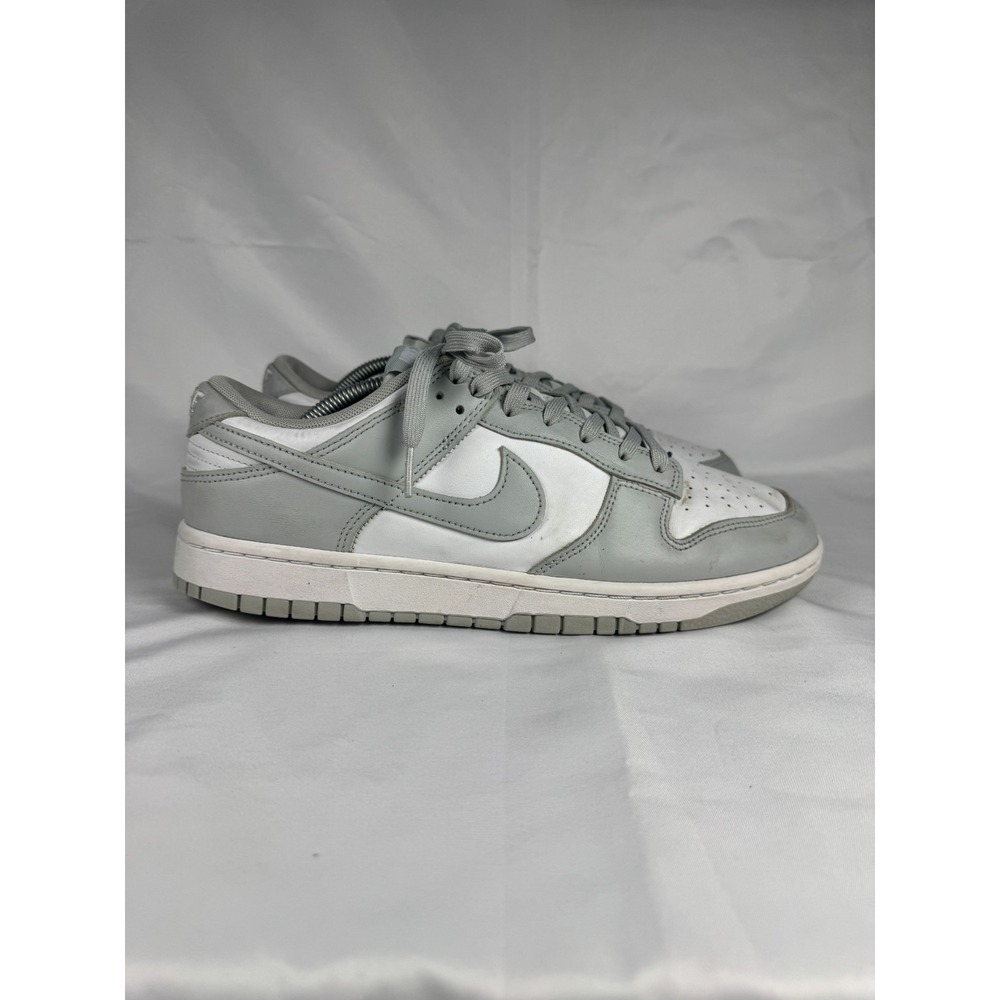 Nike Dunk Low DD1391-103 Mens 10.5 Sneaker Gray Fog White Leather Athletic Shoes